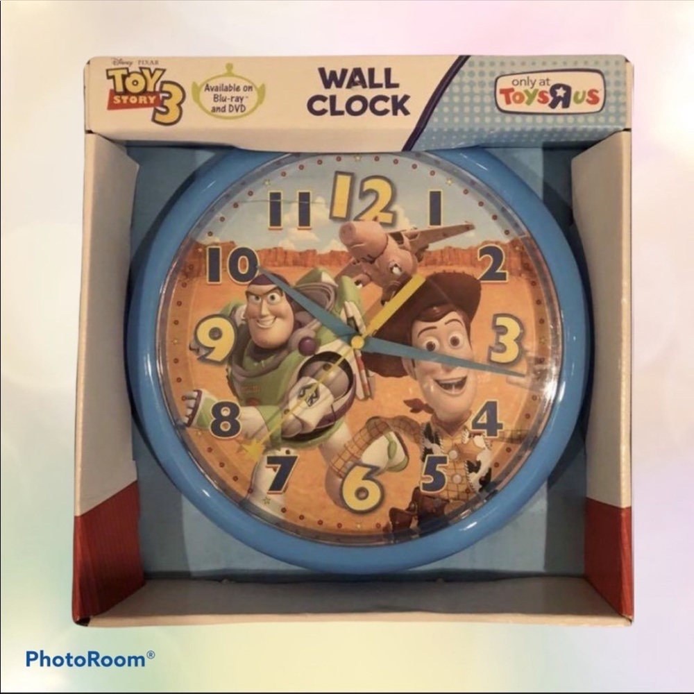 Disney Pixar Toy Story 3 Wall Clock Round 10” Woody Buzz & Hamm BNIB New in Box